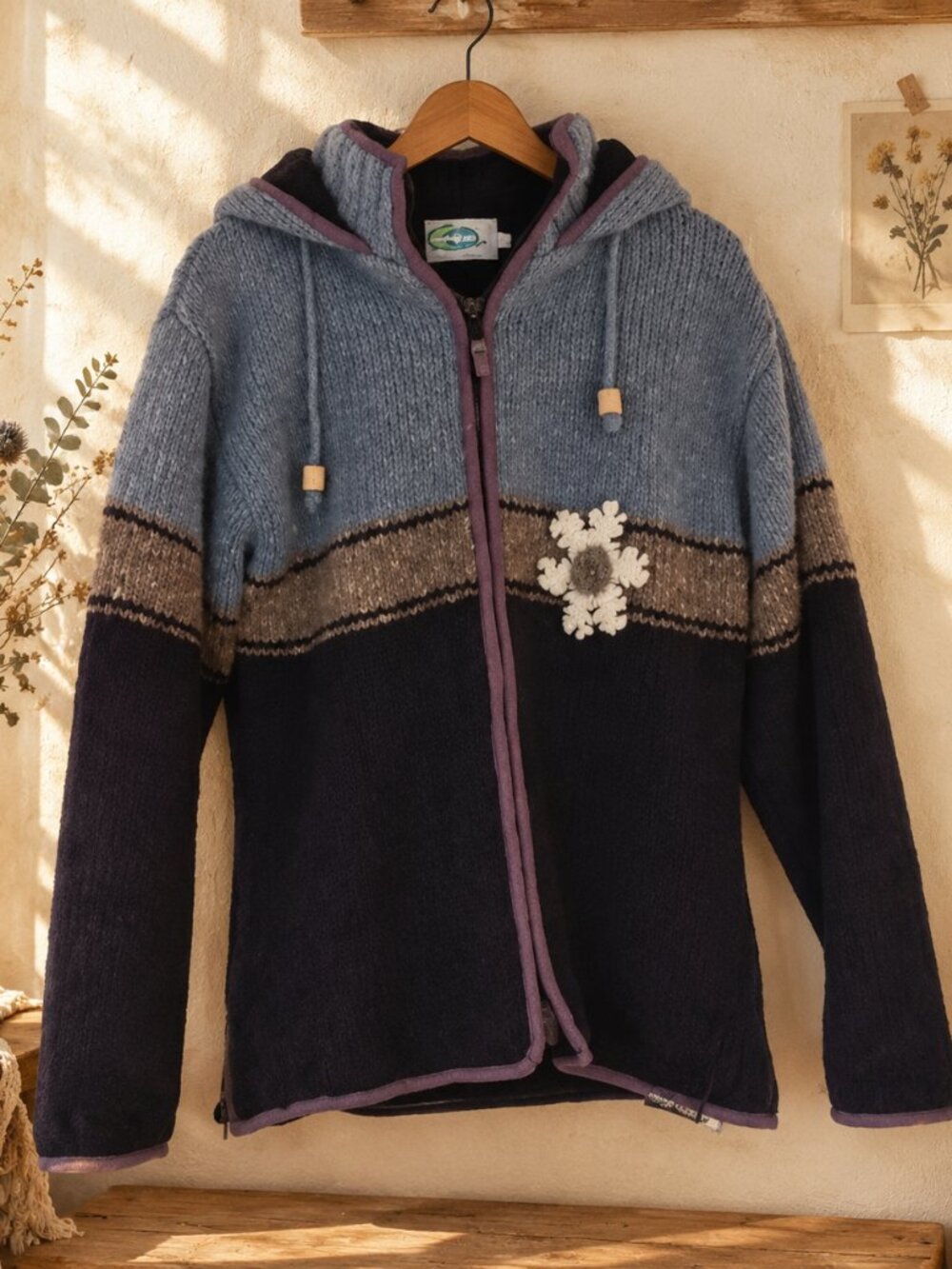 Laundromat Wool Sweater Coat — Size Medium